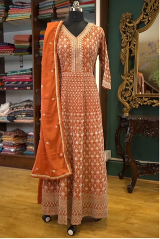 Latest Anarkali Collection Boutique Near Thanisandra, Bangalore : Farhana desighner studio